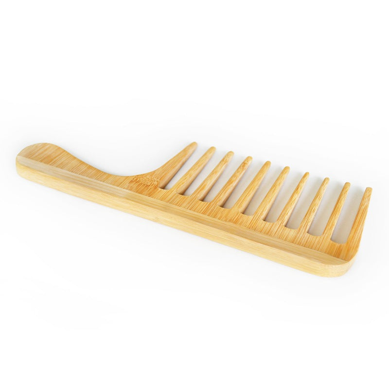 Engrave Logo-New kind Afro big Bamboo Comb Wide Tooth Comb With Handle For Hair/Beard Makeup