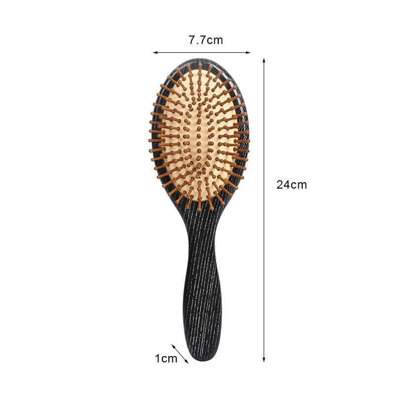 Engrave logo-Wood handle brush airbag comb for hair grooming tool barber brush