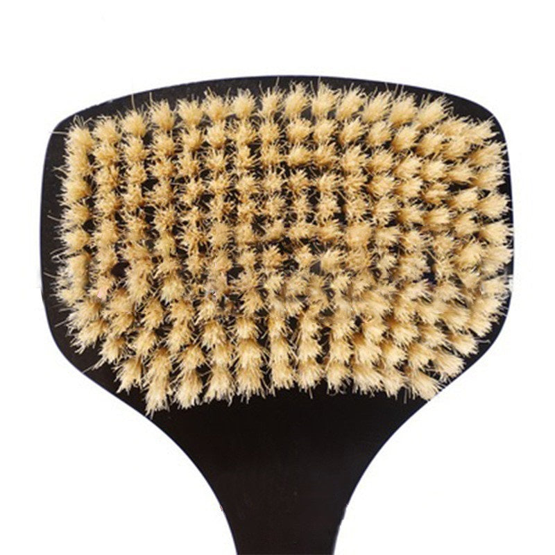 Engrave Logo-Dry Brush Boar Bristle Bath Brush Wood Body Brush Body Cleaning Brush For Shower Promotion Gift