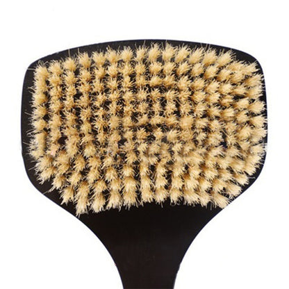 Engrave Logo-Dry Brush Boar Bristle Bath Brush Wood Body Brush Body Cleaning Brush For Shower Promotion Gift