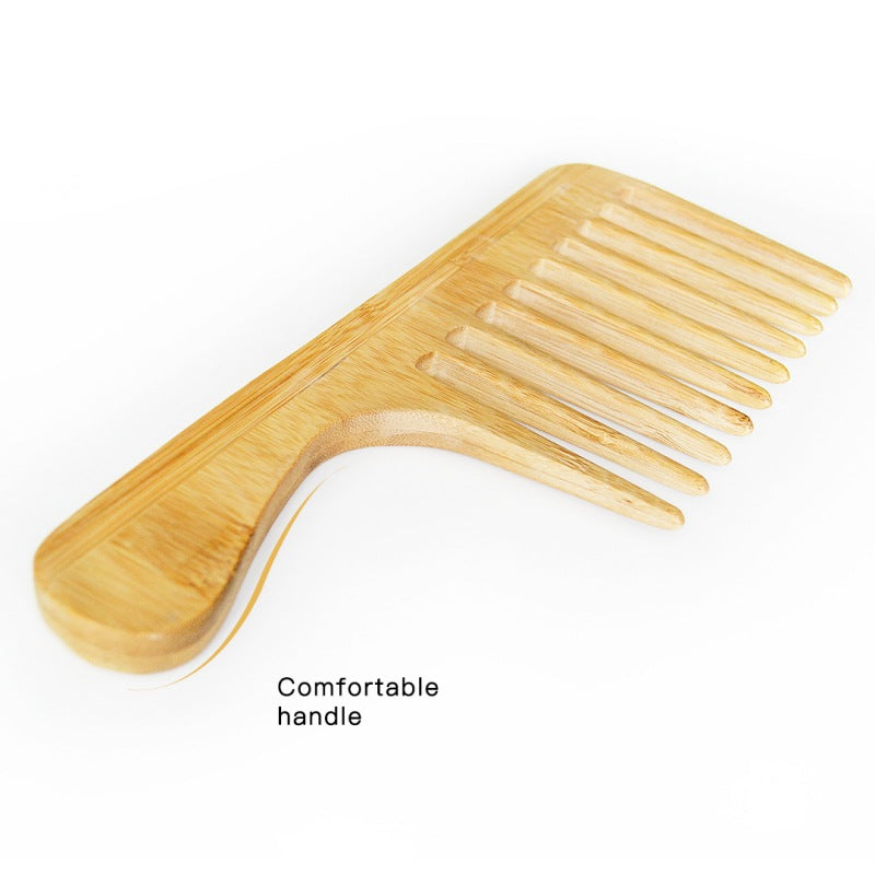 Engrave Logo-New kind Afro big Bamboo Comb Wide Tooth Comb With Handle For Hair/Beard Makeup