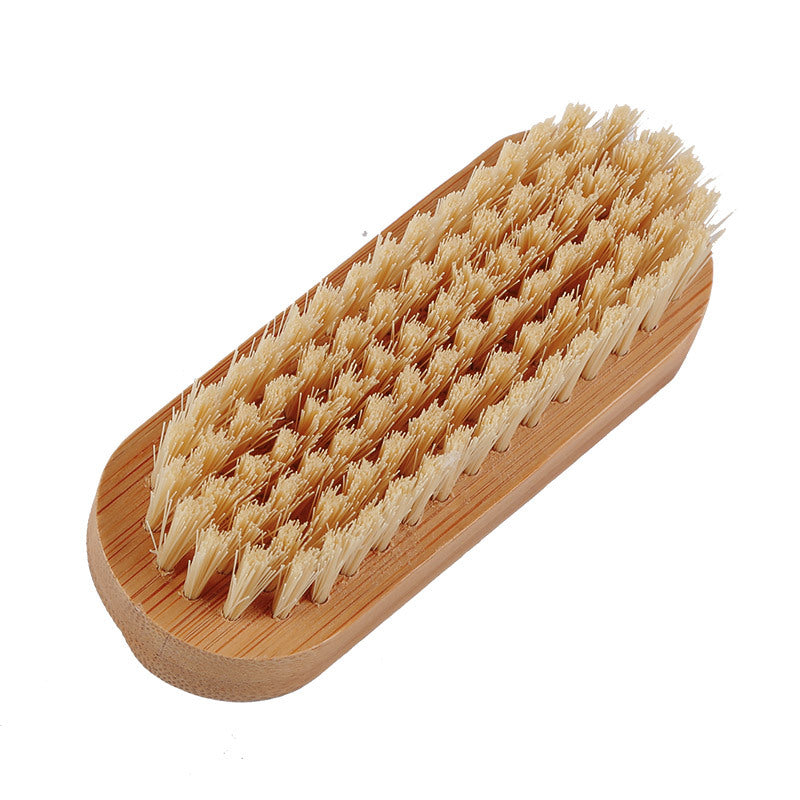 Engrave Logo-Bamboo handle nail brush nylon brush clean brush body brush