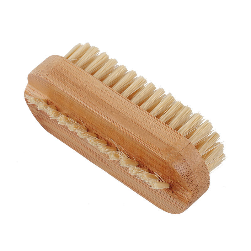 Engrave Logo-Bamboo handle nail brush nylon brush clean brush body brush