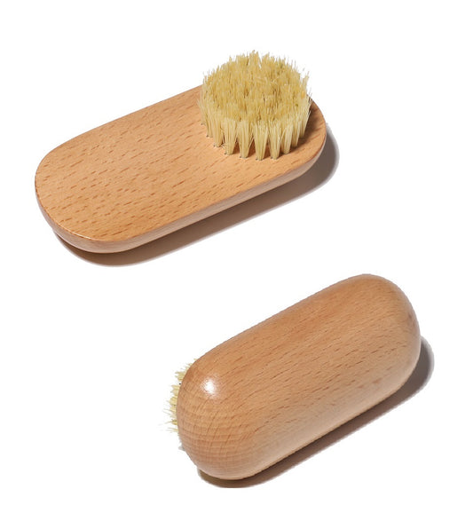 Customize Logo-Organic beech wood handle nail brush sisal brush clean brush gift