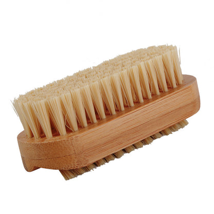 Engrave Logo-Bamboo handle nail brush nylon brush clean brush body brush