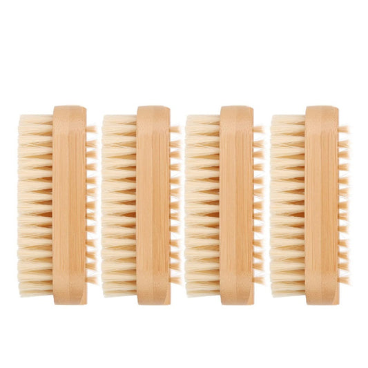 Engrave Logo-Bamboo handle nail brush nylon brush clean brush body brush