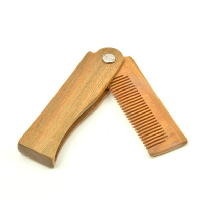 Customize Logo-Greensandalwood Comb Folding Combs Pocket Size Comb Beard Care Comb Beard Brush Hair Comb makeup grooming tool