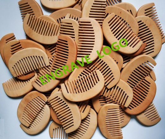 Customize Your Logo-Wide Tooth Wood Comb Beard Comb Pocket Size Comb Hair Brush