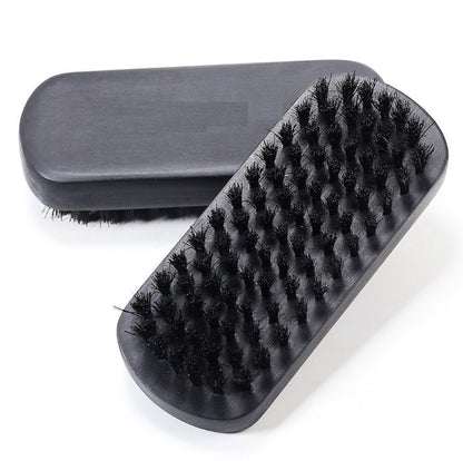 Customize Your Logo-Black Boar Bristle Brushes Wood Men Beard Care Engrave Logo 4.7"(12cm)