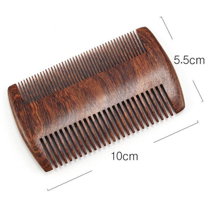 Customize Logo-GoldenSandalwood Comb Two Sides Tooth Comb For Hair/Beard care comb hair brush grooming tool