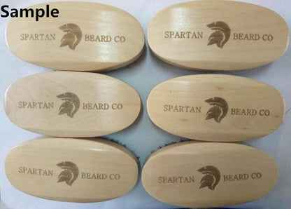 Customize Logo-Wood Handle Boar Bristle Brush For Men Beard Care Brush Makeup Grooming Tool Hair brush