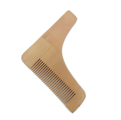 LOGO Customized Men Sideburns Molding Combs Whiskers Shapping Beard Combs L Wood Comb  Men Grooming Tools