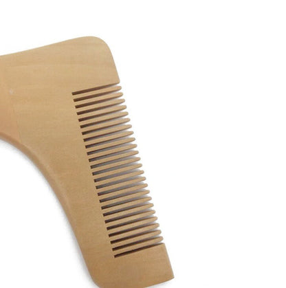 LOGO Customized Men Sideburns Molding Combs Whiskers Shapping Beard Combs L Wood Comb  Men Grooming Tools