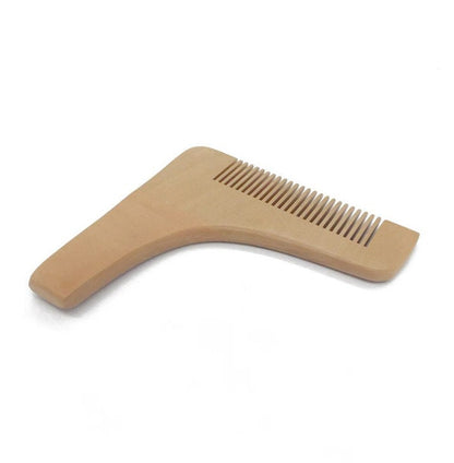 LOGO Customized Men Sideburns Molding Combs Whiskers Shapping Beard Combs L Wood Comb  Men Grooming Tools