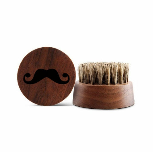 Customize Your Logo-Black Walnut Wood Handle Boar Bristle Brush For Men Beard Care Brush Makeup Grooming Tool Beard comb