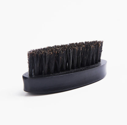 Customize Your Logo-Black Mini Wood Handle Boar Bristle Beard Brush For Men Beard Care Makeup Hair brush beard comb