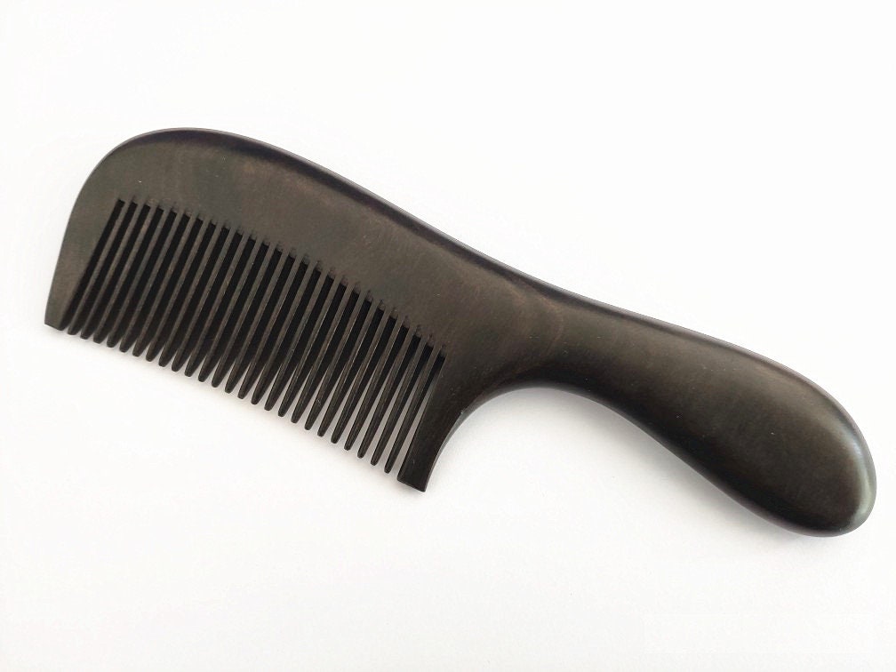 High Quality Blacksandalwood Combs Fine Tooth With Handle For Women Hair Men Beard Grooming