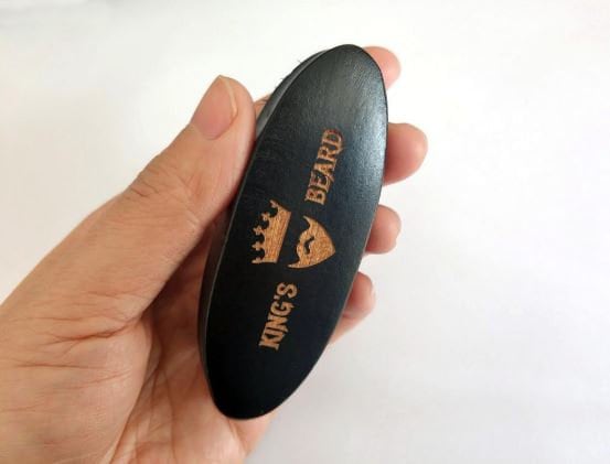 Customize Your Logo-Black Mini Wood Handle Boar Bristle Beard Brush For Men Beard Care Makeup Hair brush beard comb