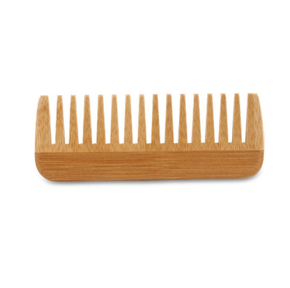 Customize Logo-New Kind Bamboo Wood Comb Wide Tooth Square Beard Care Comb For Men Beard Women Hair brush