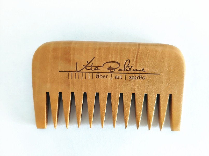 Customize Logo-Peach Wood Comb Wide Tooth Beard Care Comb For Hair/Beard Care