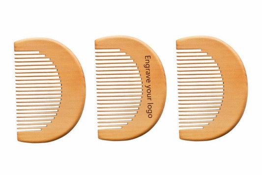 Customize Your Logo-Mini Peach Wood Fine Tooth Wood Comb Beard Comb Pocket Size Comb hair comb beard brush