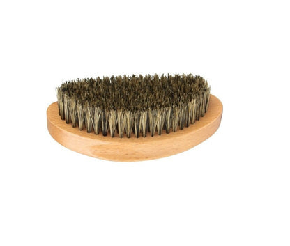 High Quality-Engrave logo-Beech Wood handle boar bristle beard brush Curve brush Great Bend handle brush hair brush