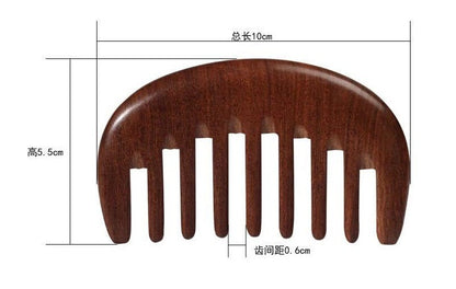 Customize Logo-GoldenSandalwood Comb Wide Tooth Comb For Hair/Beard care comb hair brush grooming tool