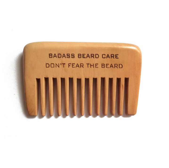 Handmade Wholesale Peach Comb Wide Tooth Beard Hair Combs Engrave Logo