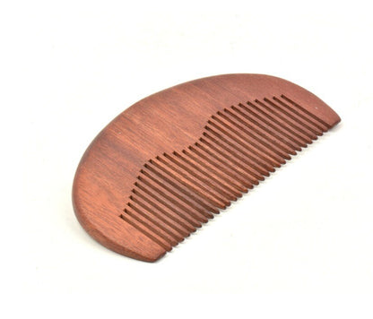 Customize Logo-Red Fine Tooth Wood Comb Beard Care Comb Pocket Size Comb Moustache Comb hair brush