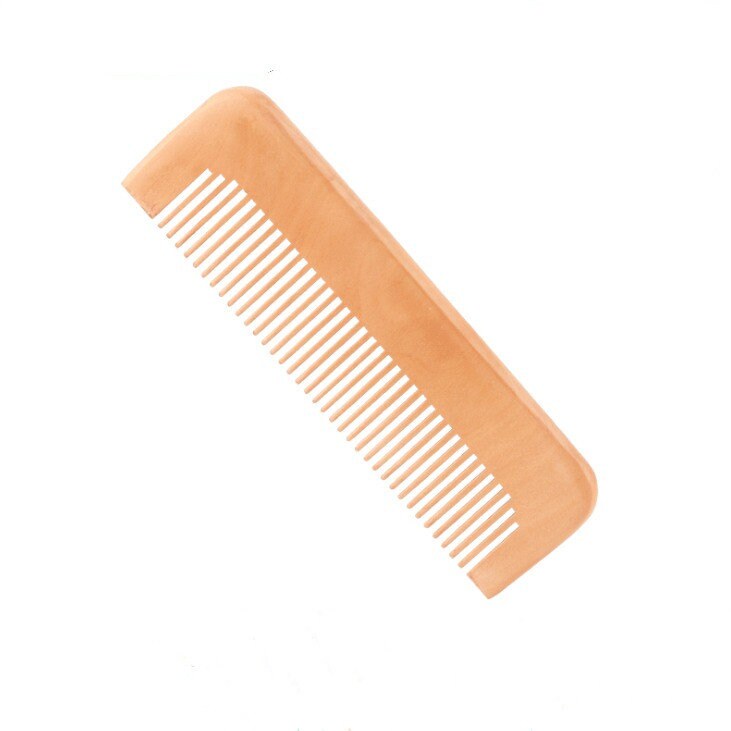 Customize Logo-Mini Peach Wood Comb Beard Care Comb Pocket Size 13x4cm