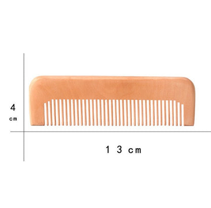 Customize Logo-Mini Peach Wood Comb Beard Care Comb Pocket Size 13x4cm