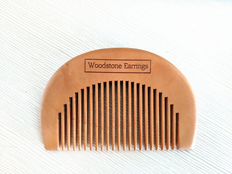 Customize Your Logo-Mini Peach Wood Fine Tooth Wood Comb Beard Comb Pocket Size Comb hair comb beard brush