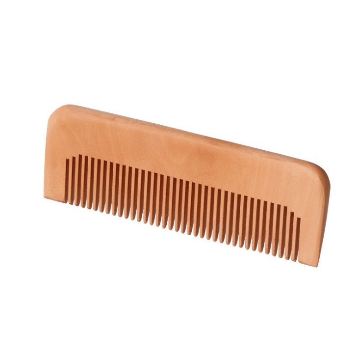 Customize Logo-Mini Peach Wood Comb Beard Care Comb Pocket Size 13x4cm