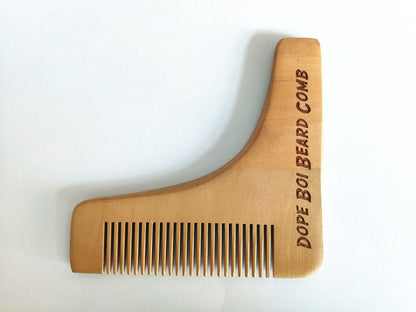 LOGO Customized Men Sideburns Molding Combs Whiskers Shapping Beard Combs L Wood Comb  Men Grooming Tools