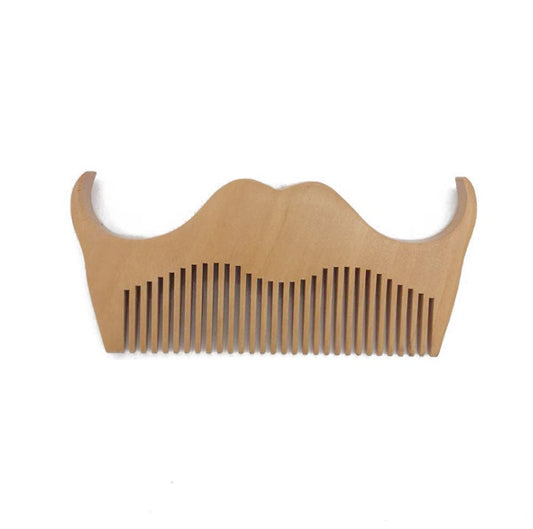 Customize Logo-Peach Comb Fine Tooth Comb Moustache Shape For Beard/Hair No-static Comb beard brush hair brush