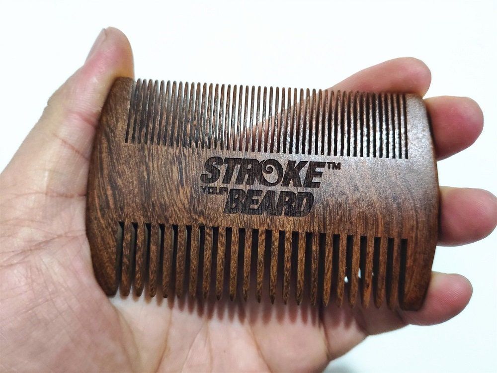 Customize Logo-GoldenSandalwood Comb Two Sides Tooth Comb For Hair/Beard care comb hair brush grooming tool