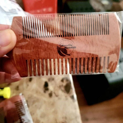 Customize Logo -Redsandalwood Comb Two Sides Tooth Wooden Comb Red Hair Men Beard Care Comb Makeup Tool