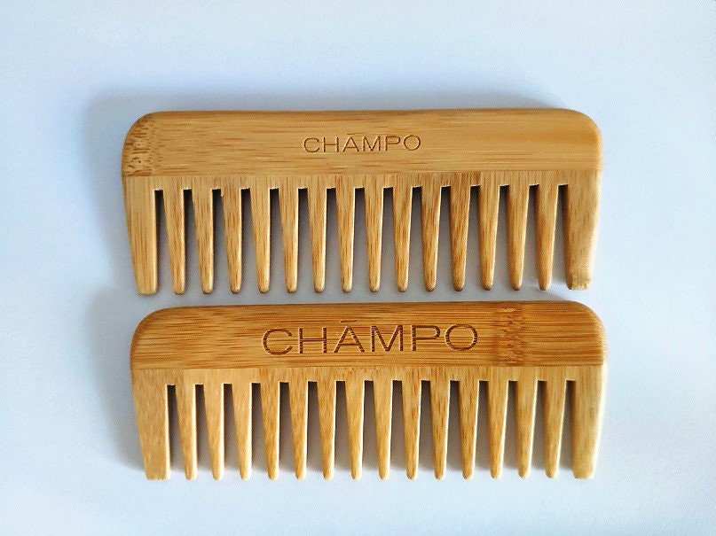 Customize Logo-New Kind Bamboo Wood Comb Wide Tooth Square Beard Care Comb For Men Beard Women Hair brush