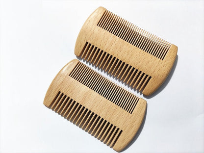 Engrave Your Logo -Beech Wood Comb Multy Kind Tooth Comb For Beard/Hair Makeup Two Sides Tooth Brush