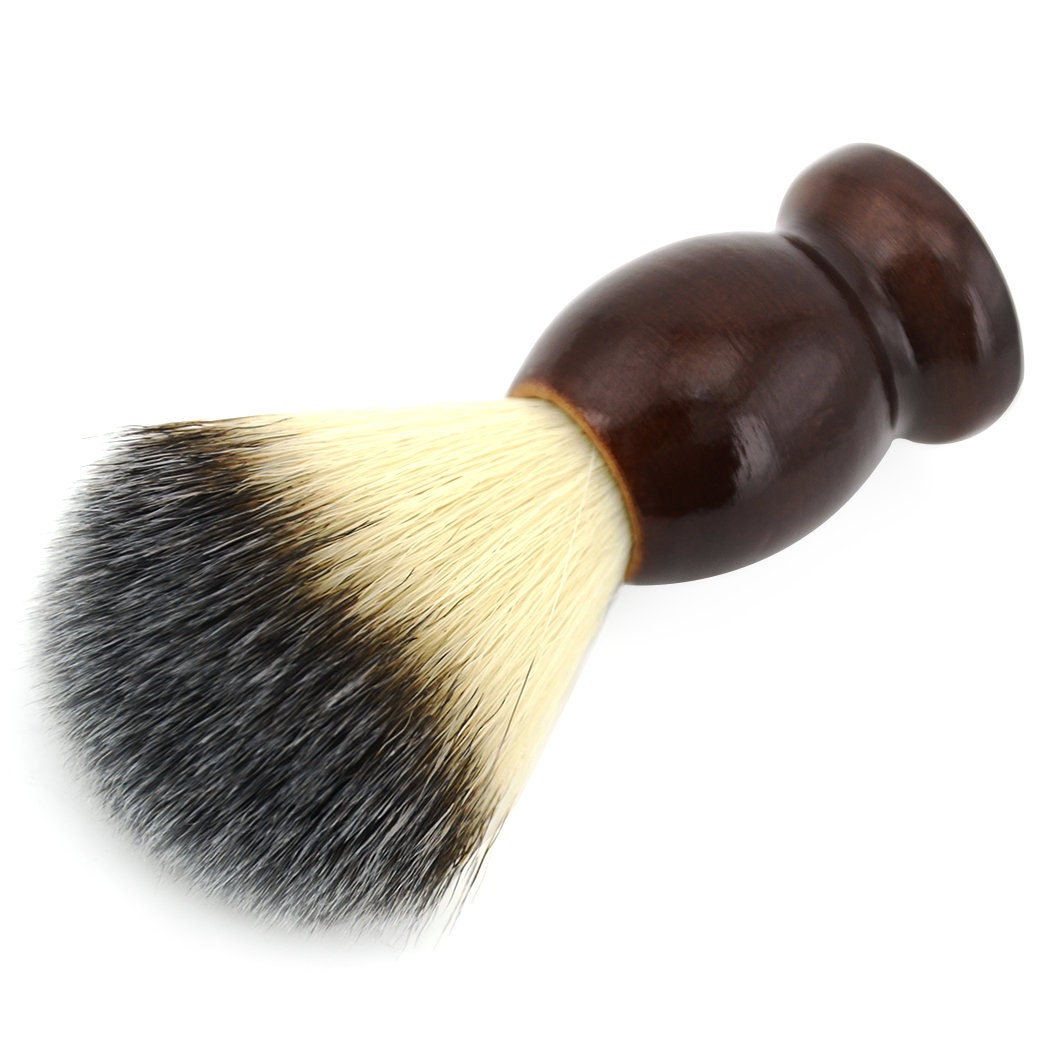 Customize logo-Red Wood handle Nylon bristle shaving brushes Beard Grooming Tool