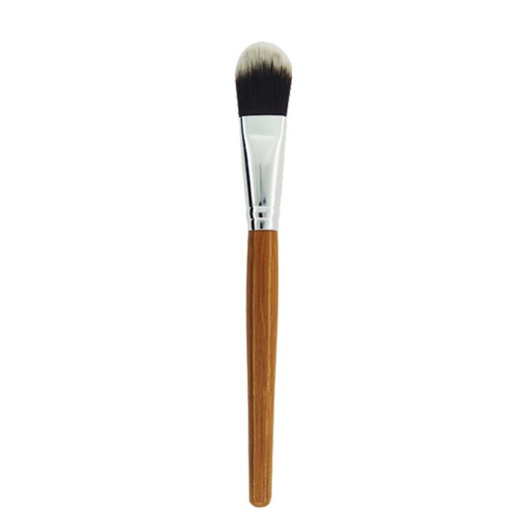 Customize Your Logo-Face Mask Brush Wood Handle Fibre Bristle Makeup Tool