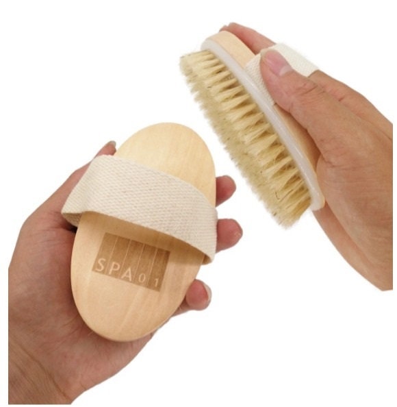 Dry Brush Boar Bristle Bath Brush Wood Body Brush Body Cleaning Brush For Shower Promotion Gift