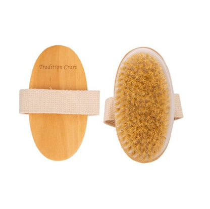 Dry Brush Boar Bristle Bath Brush Wood Body Brush Body Cleaning Brush For Shower Promotion Gift