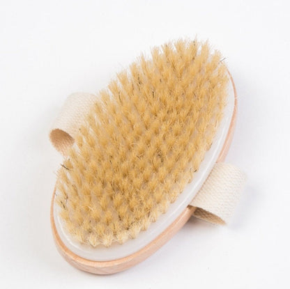 Dry Brush Boar Bristle Bath Brush Wood Body Brush Body Cleaning Brush For Shower Promotion Gift