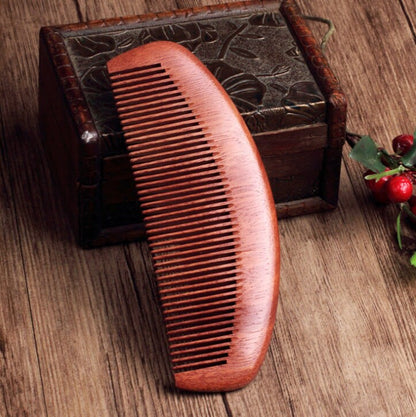 Customized-Redsandal Wood Fine/Wide Tooth Comb For Men Hair/Beard Care Grooming Comb Hair Brush