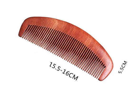 Customized-Redsandal Wood Fine/Wide Tooth Comb For Men Hair/Beard Care Grooming Comb Hair Brush