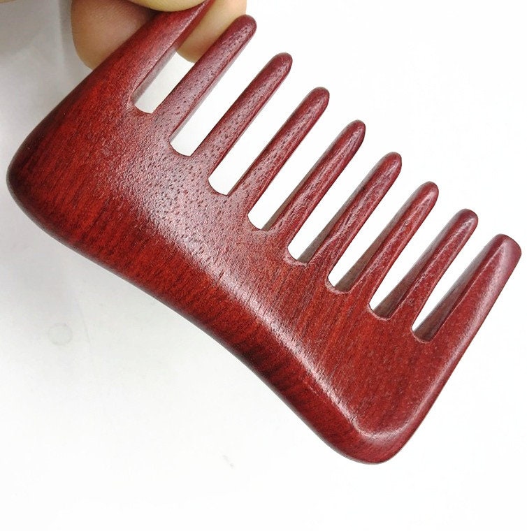 Redsandal Wood Comb Wide Tooth Comb For Hair/Beard Massage Comb Makeup Engrave Logo