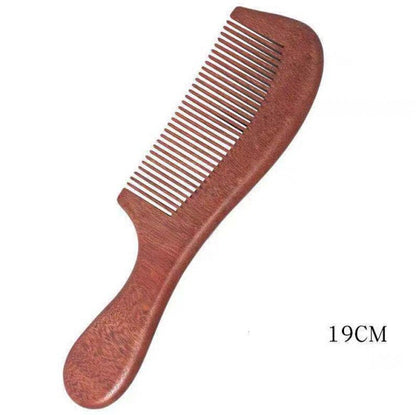 Customized-Redsandal Wood Fine/Wide Tooth Comb For Men Hair/Beard Care Grooming Comb Hair Brush