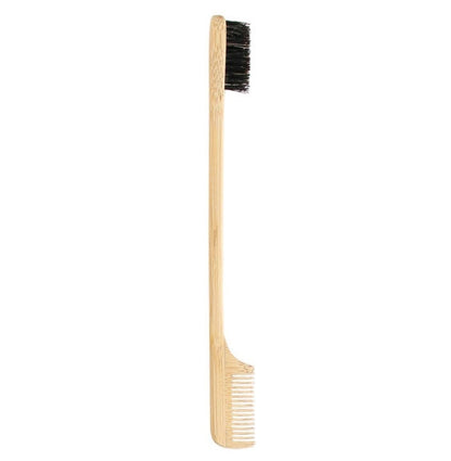 Customize Your Logo-Bamboo Comb Makeup Brush Wood Handle Boar Bristle Makeup Tool