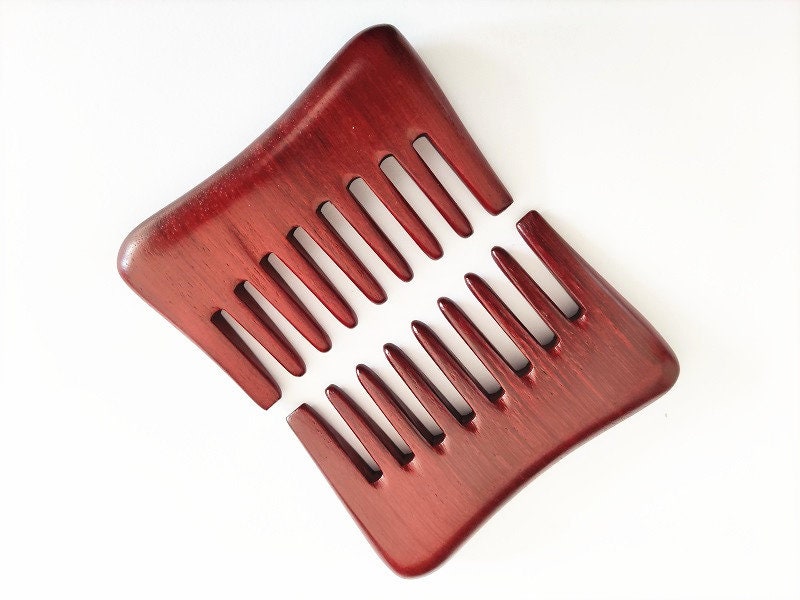 Redsandal Wood Comb Wide Tooth Comb For Hair/Beard Massage Comb Makeup Engrave Logo